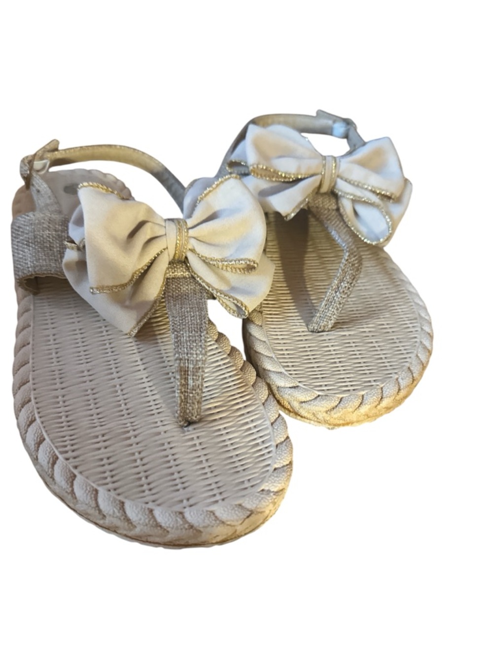 Elegant Beige Sandals with Flower Accent